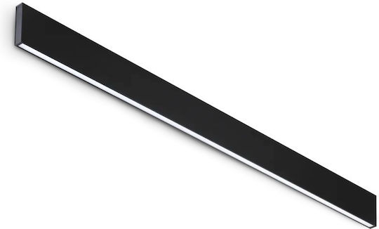 Απλίκα LED STEEL AP1 D20 WIDE 3000K Μαύρη Ideal Lux 367576